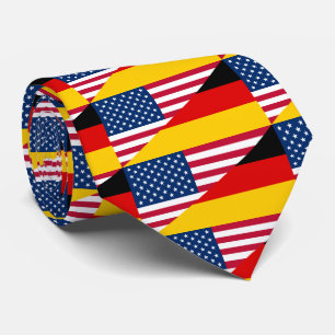 German American Pride US Germany Flag Tie