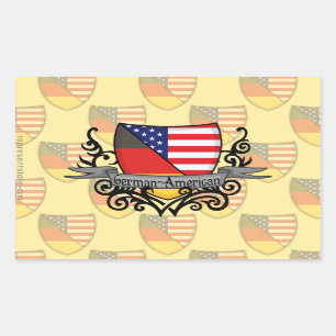 German-American Shield Flag Sticker