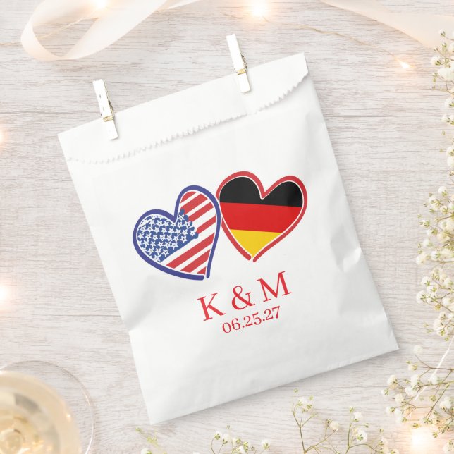 German American Wedding Favour Bag (Clipped)