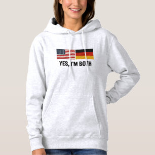 German American Yes Im Both - Germany USA Citizen Hoodie