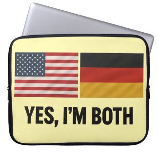 German American Yes Im Both - Germany USA Citizen Laptop Sleeve