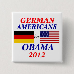 German americans for Obama 2 Inch Square Button