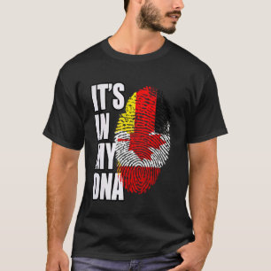 German and Canadian DNA Heritage Flag T-Shirt