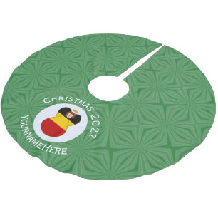 German Angel Christmas Flag Personalized Brushed Polyester Tree Skirt