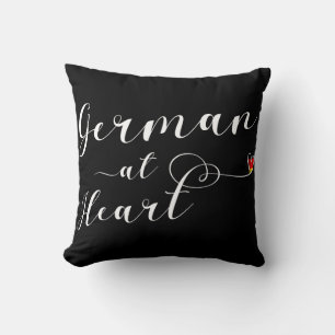 German At Heart, Germany Throw Pillow