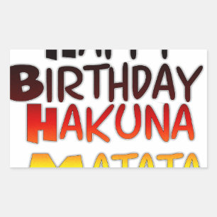 German Birthday Hakuna Matata Art Print Sticker