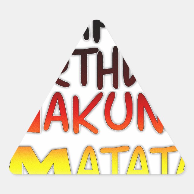 German Birthday Hakuna Matata Art Print Triangle Sticker (Front)