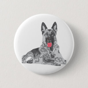 German black 2 inch round button