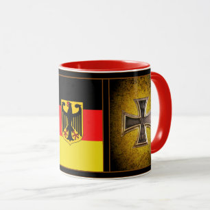 German, black eagle of German flag, iron cross Mug