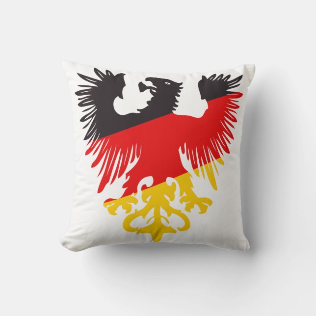 German Black Eagle Throw Pillow (Front)
