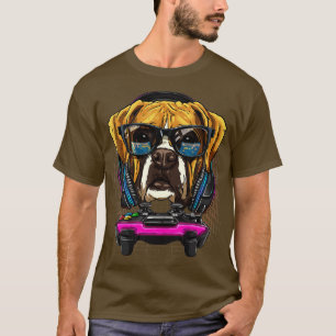 German Boxer Dog  Computer Video Game Lover Gaming T-Shirt