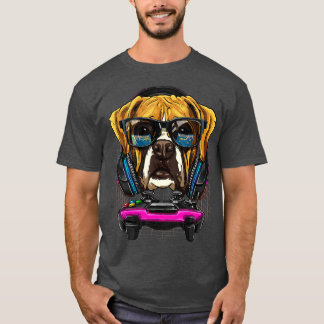 German Boxer Dog  Computer Video Game Lover Gaming T-Shirt