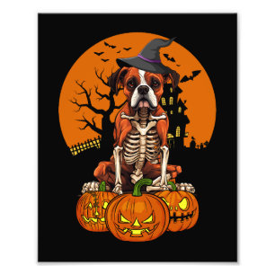 German Boxer Dog Halloween Photo Print