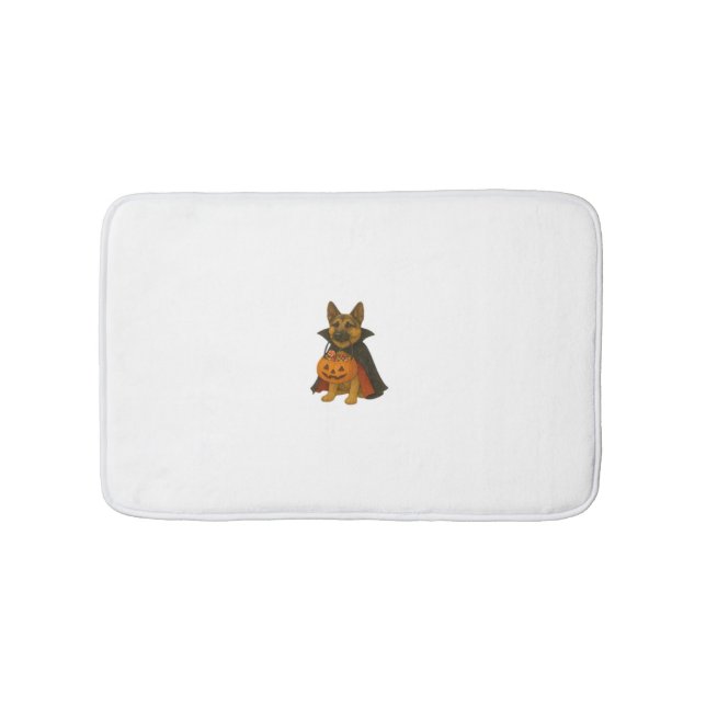 German Bulldog Halloween Dog in Vampire Costume wi Bath Mat (Front)