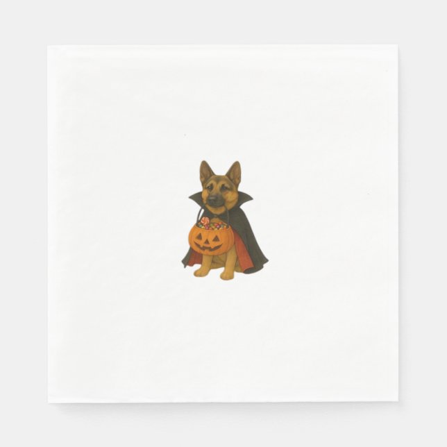 German Bulldog Halloween Dog in Vampire Costume wi Napkin (Front)