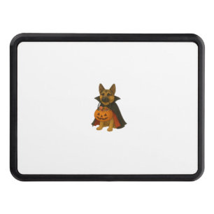 German Bulldog Halloween Dog in Vampire Costume wi Trailer Hitch Cover