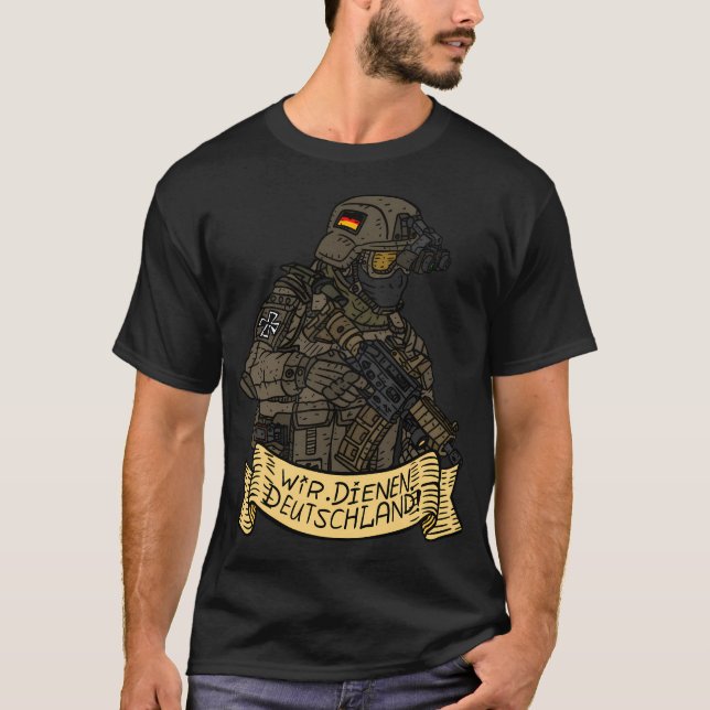 German Bundeswehr Soldier Armed Forces Of Germany. T-Shirt (Front)