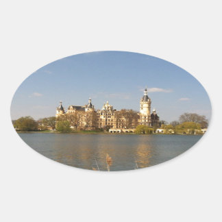 German Castle Schwerin - Schloss - Märchenschloss Oval Sticker