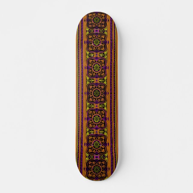 German Cathedral Stained Glass Windows Graphic Skateboard (Front)