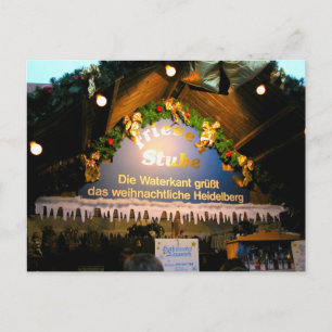 German Christmas, Fassist Christmas market stube Holiday Postcard