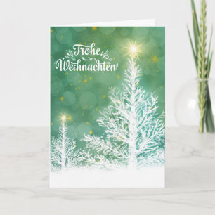 German Christmas Fröhe Weihnachten White Pines Holiday Card