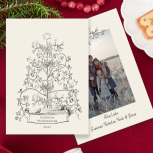 German Christmas   Fröhliche Weihnachten Photo Holiday Card