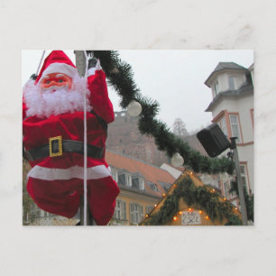 German Christmas, Heidelberg Santa Holiday Postcard