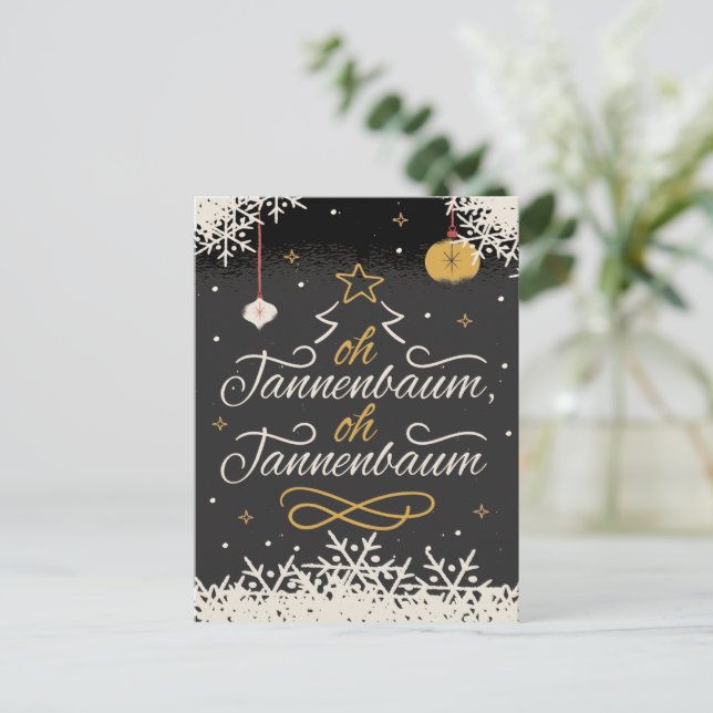 GERMAN CHRISTMAS HOLIDAY GREETING CARD (Standing Front)