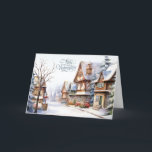 German Christmas Old Town Holiday Card<br><div class="desc">Old German town at Christmas time. The German text in front says: Merry Christmas. Inside Christmas wishes in German too: Merry Christmas and all the best for the New Year!</div>