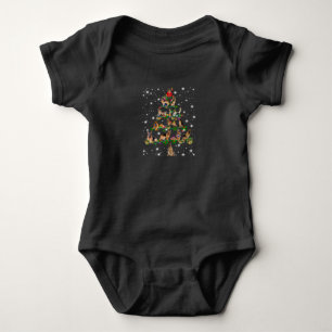 German Christmas Tree Covered By Flashlight Baby Bodysuit