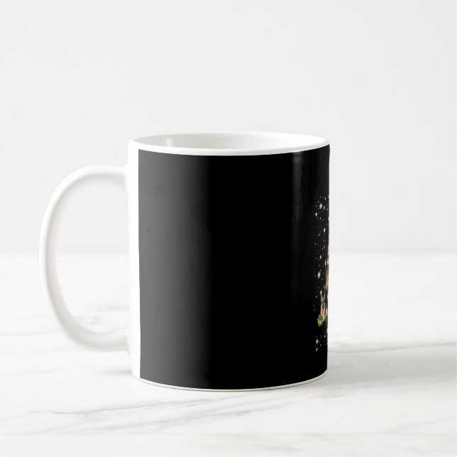 German Christmas Tree Covered By Flashlight Coffee Mug (Left)