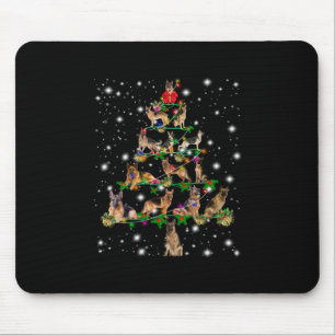 German Christmas Tree Covered By Flashlight Mouse Pad