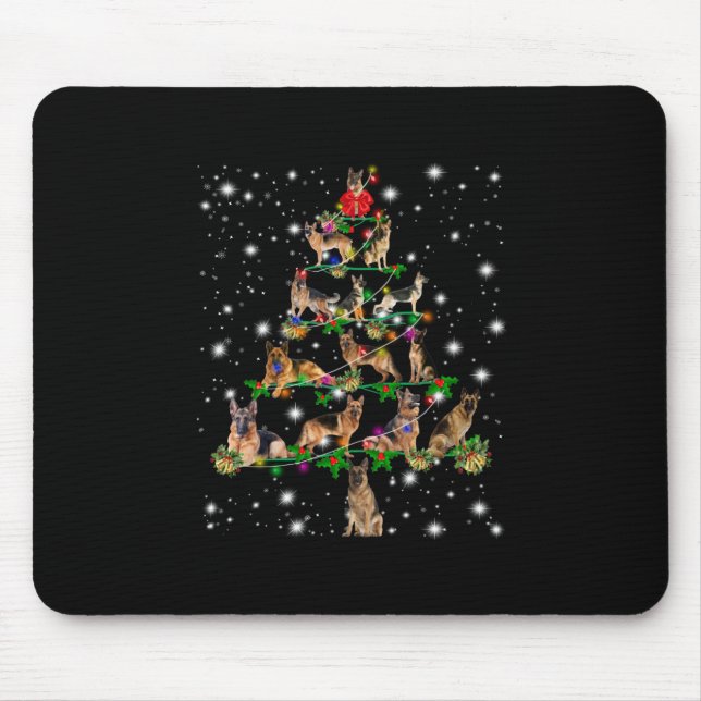 German Christmas Tree Covered By Flashlight Mouse Pad (Front)