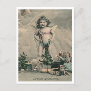 German Christmas Vintage 1907 Froliche Weihnachten Postcard