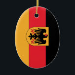 German Coat of Arms Flag Ceramic Ornament<br><div class="desc">The Funniest Ornaments,  T-shirts,  Hoodies,  Stickers,  Buttons and Novelty gifts from http://www.Shirtuosity.com.</div>