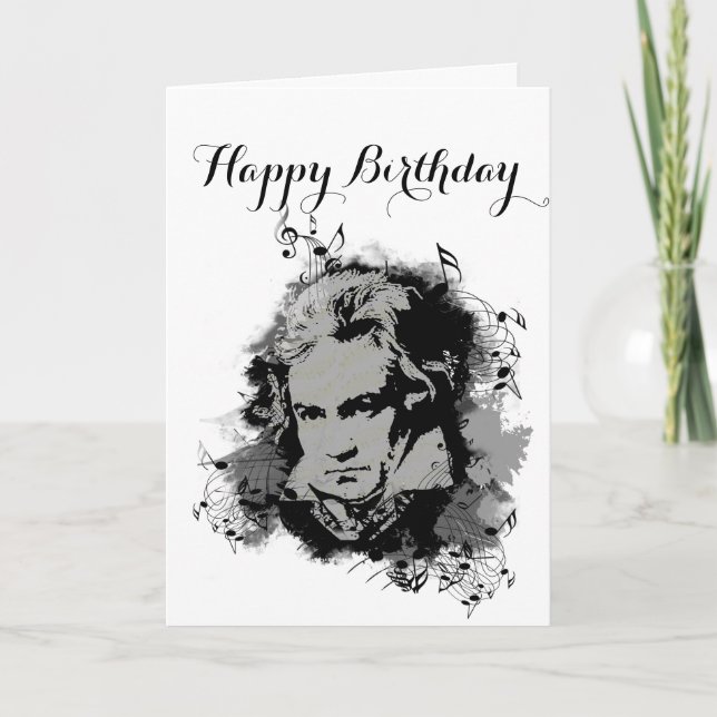 German Composer Beethoven classical music Birthday Card (Front)