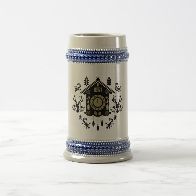 German Cuckoo Clock Christmas Beer Stein (Center)