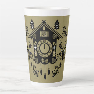 German Cuckoo Clock Christmas Latte Mug