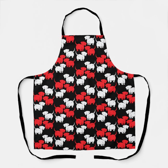 German Dachshund Dog Patterns Apron (Front)