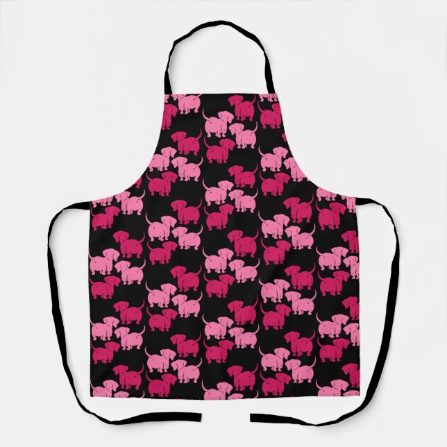 German Dachshund Dog Patterns Apron (Front)