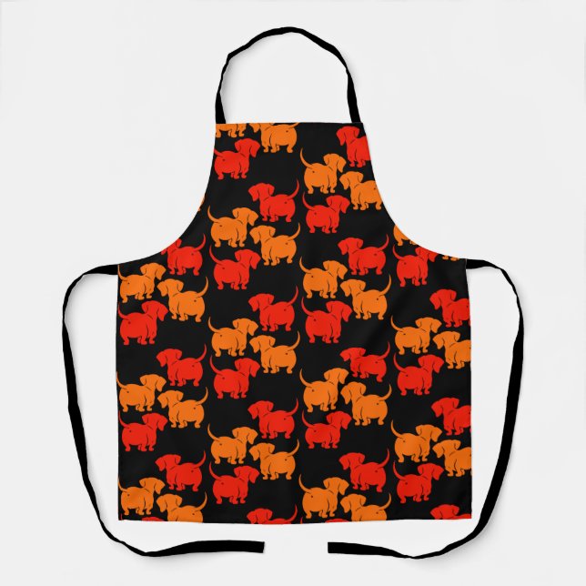 German Dachshund Dog Patterns Apron (Front)