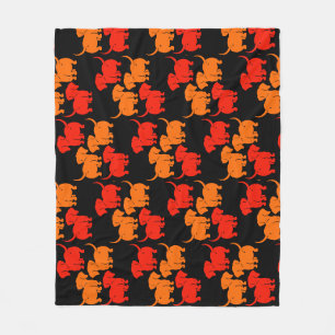 German Dachshund Dog Patterns Fleece Blanket