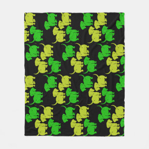 German Dachshund Dog Patterns Fleece Blanket