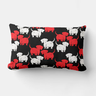 German Dachshund Dog Patterns Lumbar Pillow