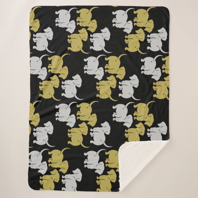 German Dachshund Dog Patterns Sherpa Blanket (Front)
