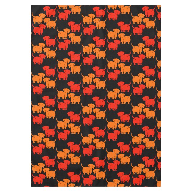 German Dachshund Dog Patterns Tablecloth (Front)