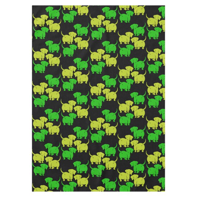 German Dachshund Dog Patterns Tablecloth (Front)