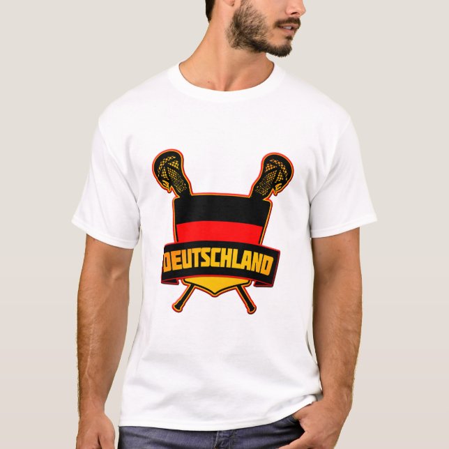 German Deutsch Lacrosse T-Shirt (Front)