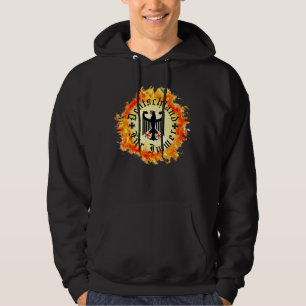 German/Deutschland Forever/eagle/iron cross/fire Hoodie