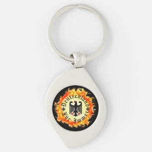 German/Deutschland Forever/eagle/iron cross/fire Keychain